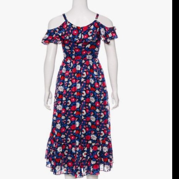 NEW KATE SPADE DAISY SATIN STRIPE MIDI DRESS! - Picture 3 of 11